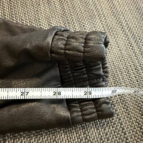 SPANX- Faux Leather‎ Jogger Pants Black High Rise Pull-on Stretch  S - Picture 4 of 8